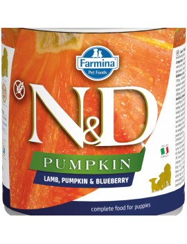 Farmina N&D Potiron Puppy Agneau&myrtille boîte 285 g