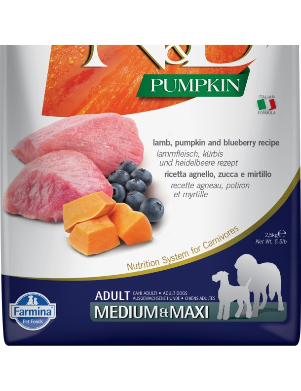 Farmina N&D Potiron Med/Maxi Agneau&myrtille