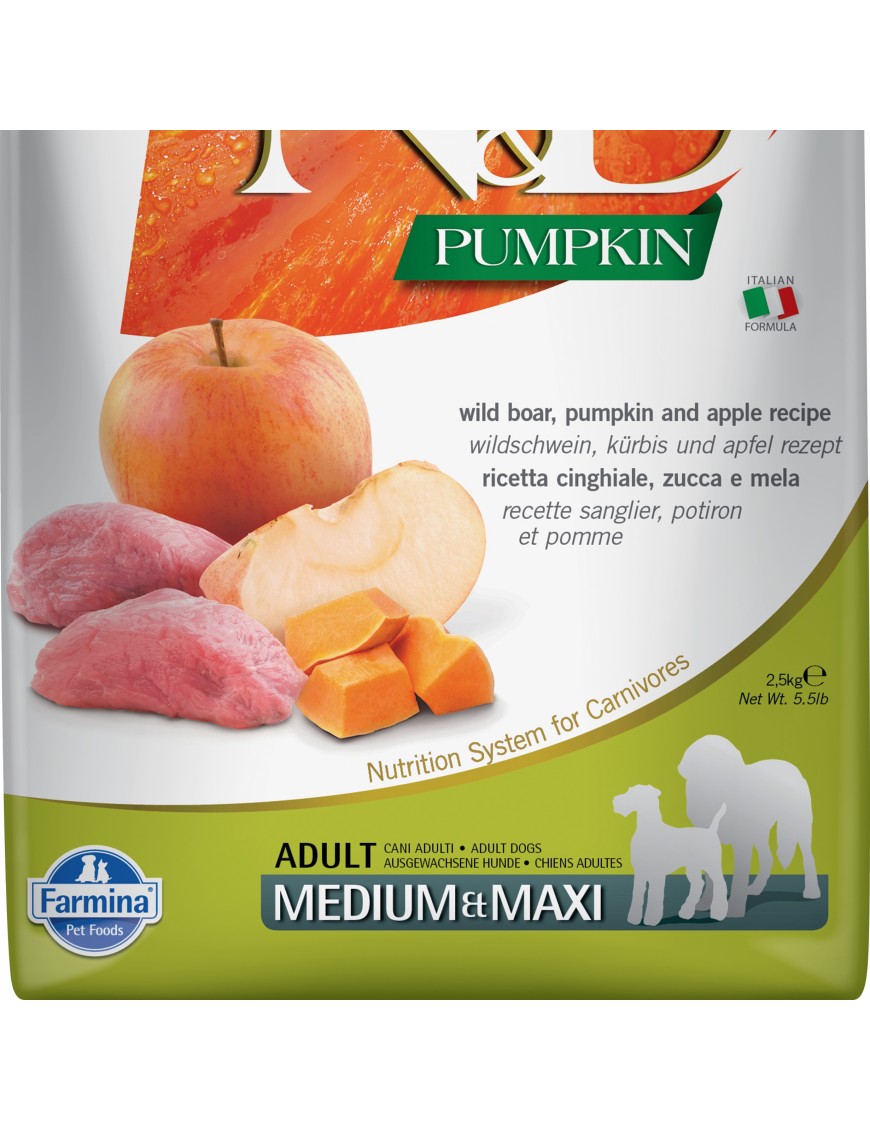 Farmina N&D Potiron Med/Maxi Sanglier&pomme