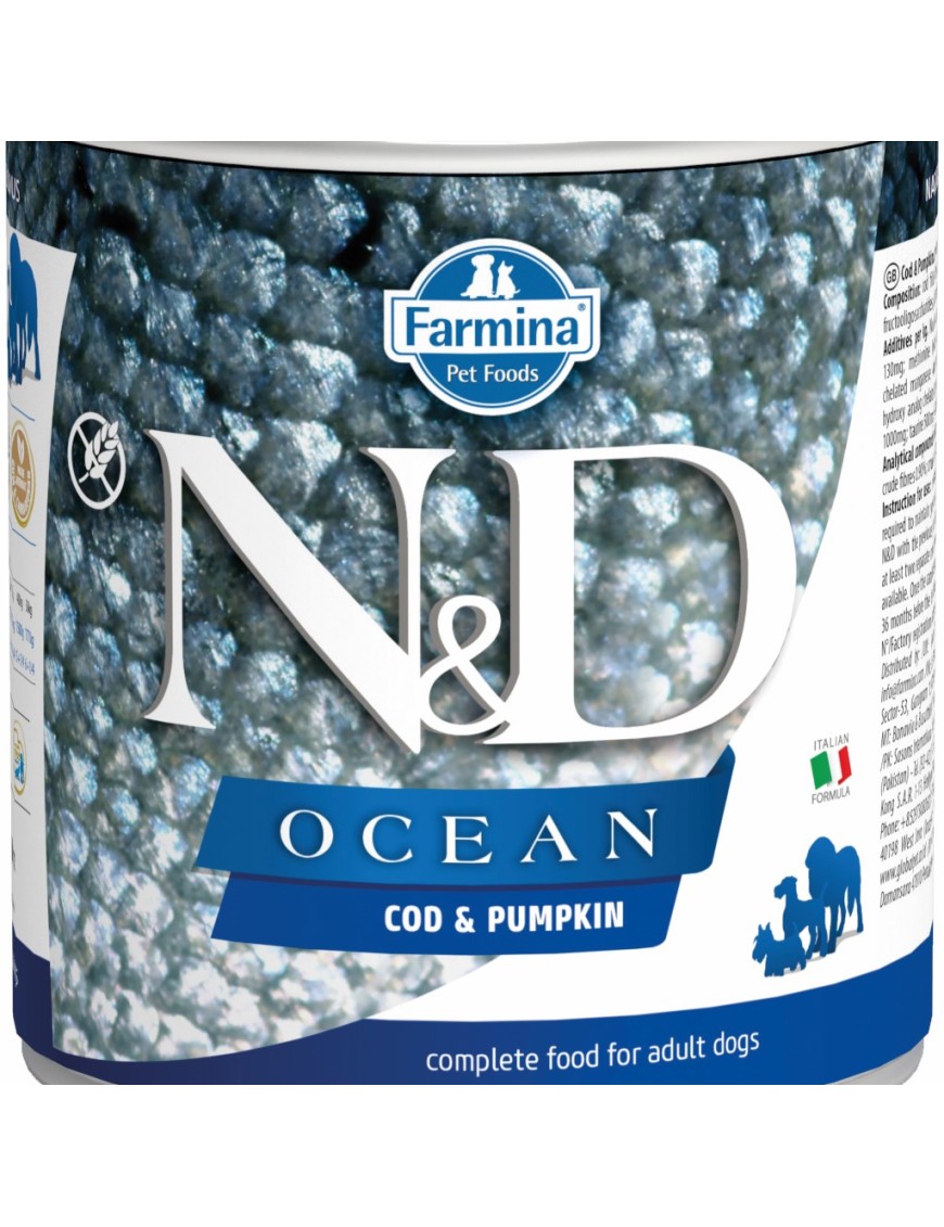 Farmina N&D Ocean Cabillaud&potiron boîte 285 g