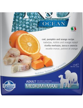 Farmina N&D Ocean Potiron Med/Maxi Cabillaud
