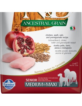 Farmina N&D Ancestral Grain Senior Med/Maxi Poulet&grenade