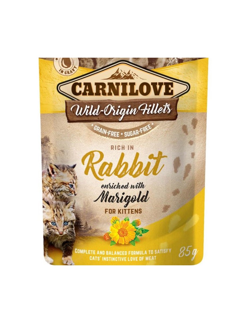 Carnilove Lapin&calendula Chaton sachet ragoût sauce 85 g