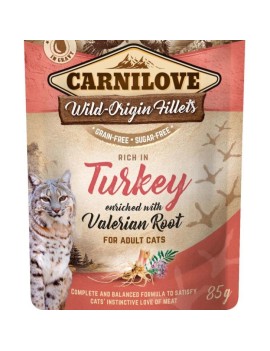 Carnilove Dinde&racine de valériane sachet ragoût sauce 85 g