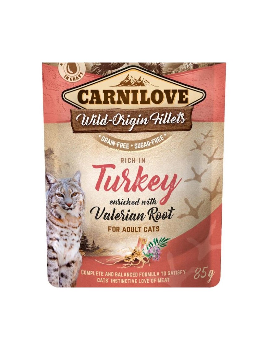 Carnilove Dinde&racine de valériane sachet ragoût sauce 85 g