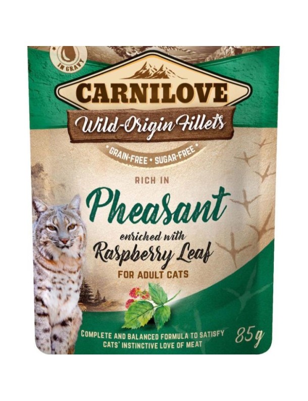 Carnilove Faisan&feuilles de framboisier sachet ragoût sauce 85 g