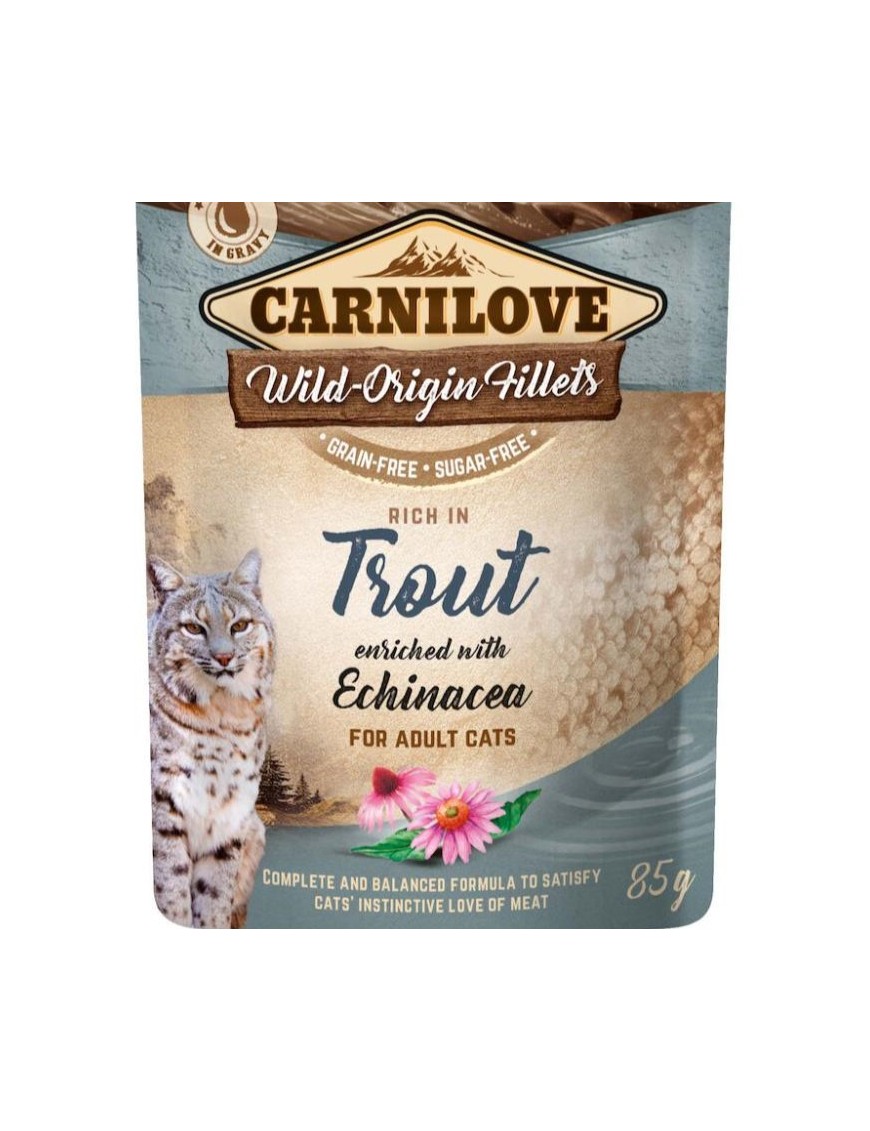 Carnilove Truite&échinacée sachet ragoût sauce 85 g
