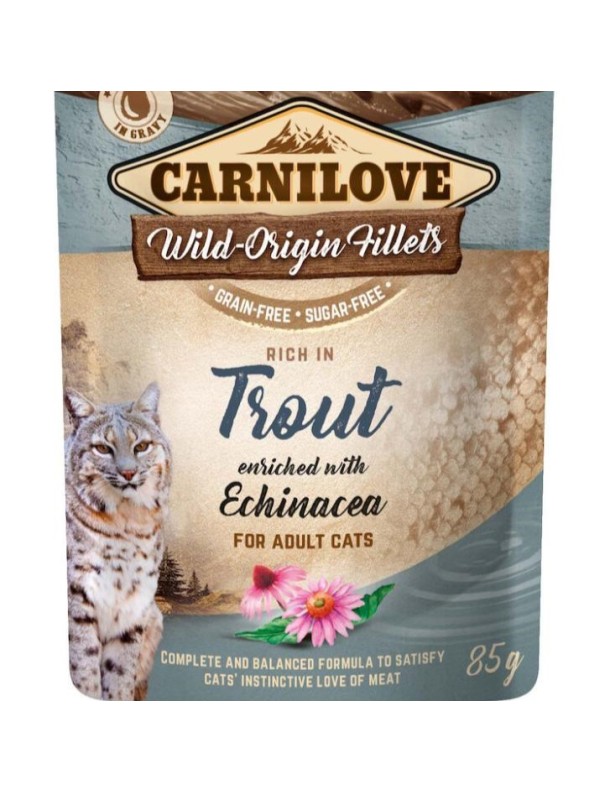 Carnilove Truite&échinacée sachet ragoût sauce 85 g