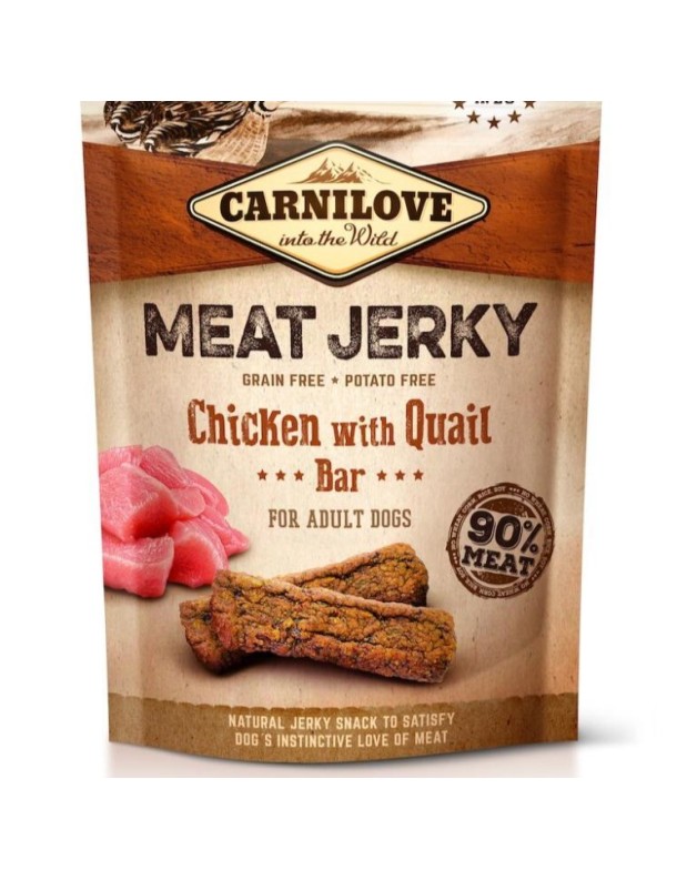 Carnilove Meat Jerky Snacks Soft Poulet&caille 100 g