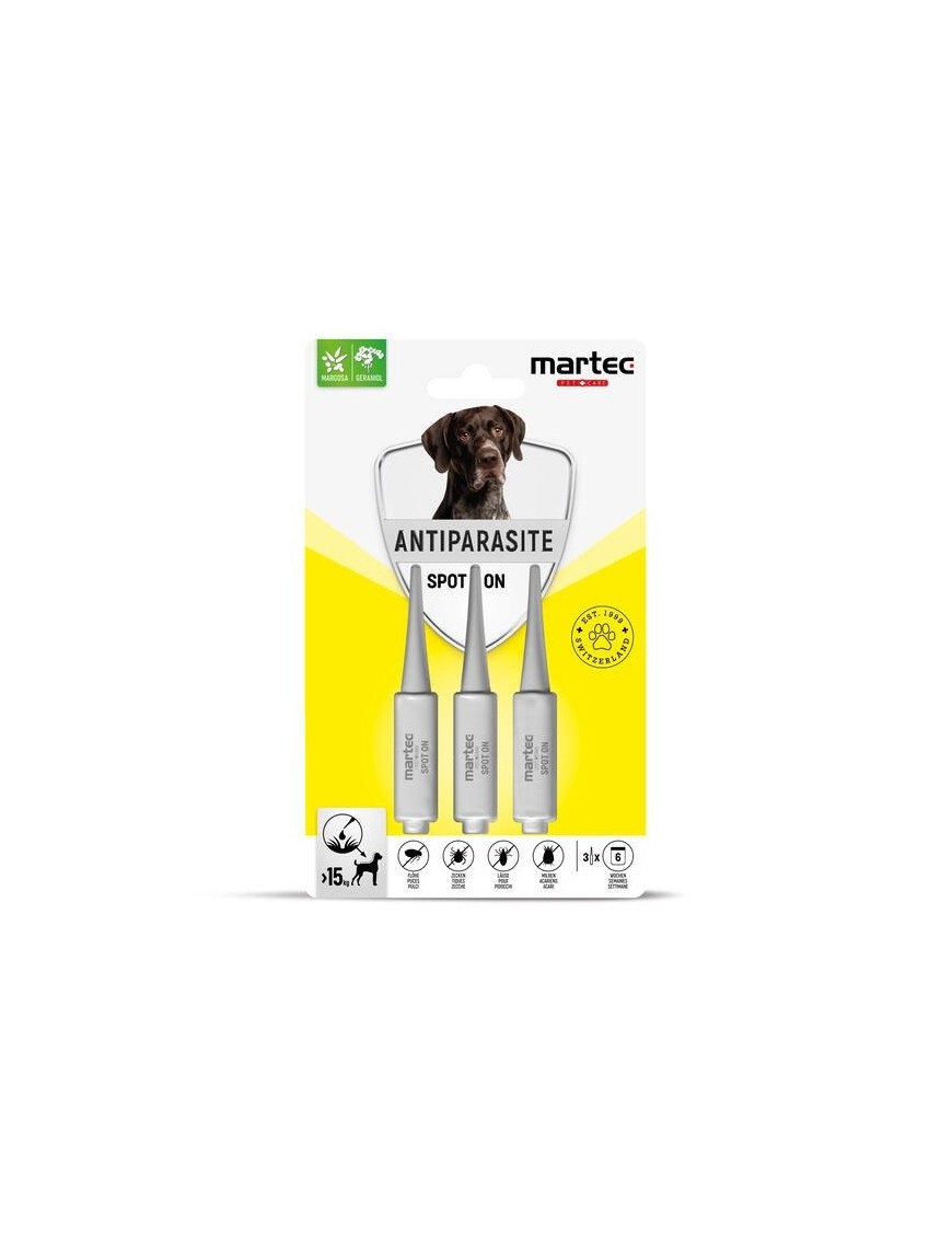 Pipettes antiparasitaire chien plus de 15 kg