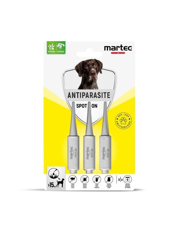 Pipettes antiparasitaire chien plus de 15 kg