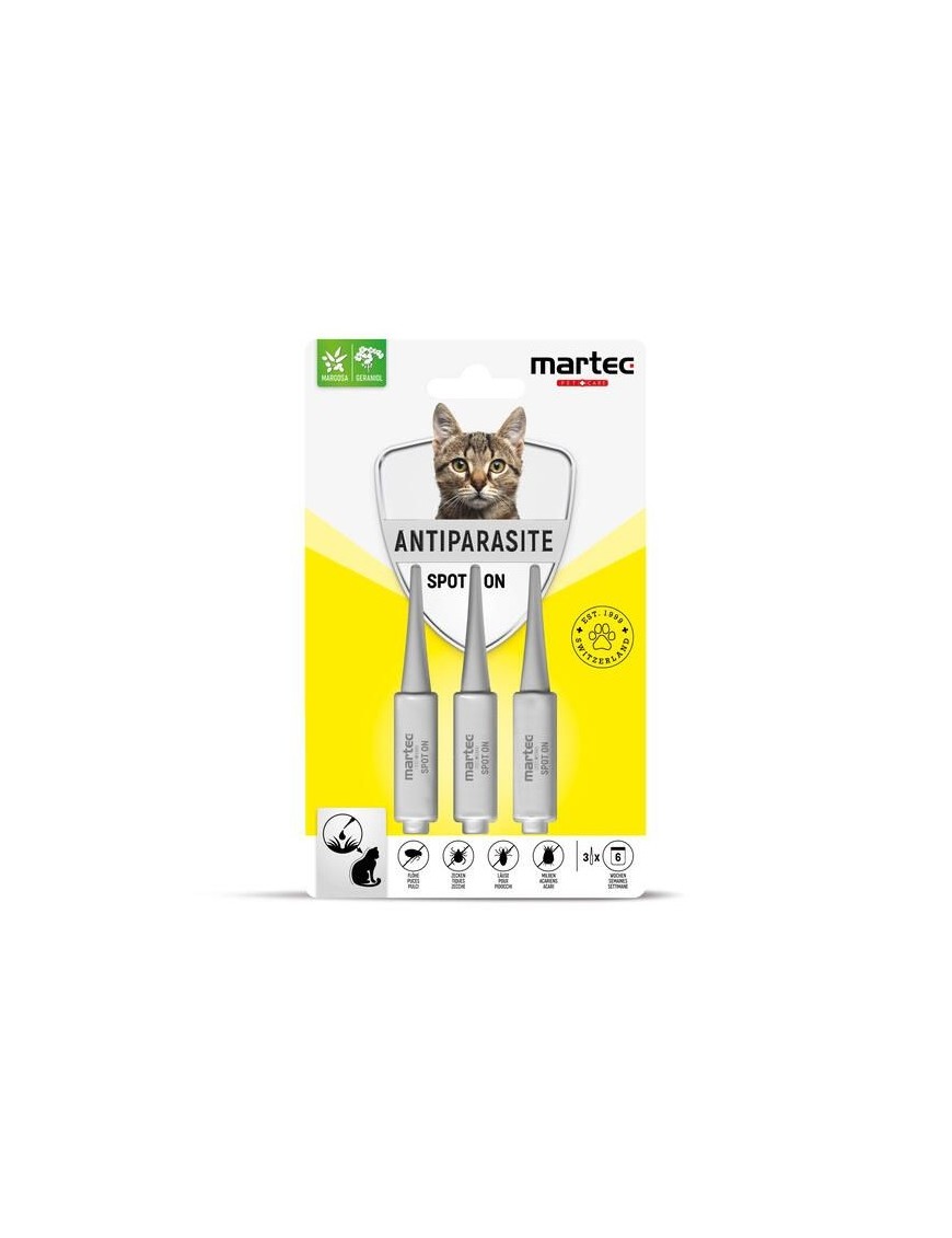 Pipettes antiparasitaires chat
