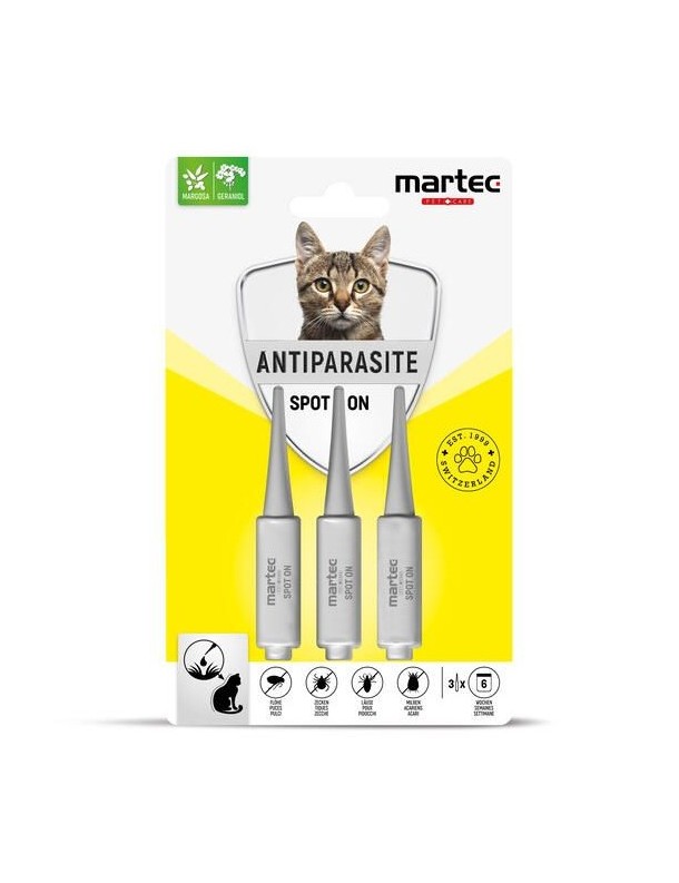 Pipettes antiparasitaires chat