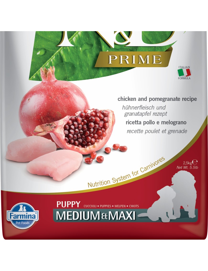 Farmina N&D Prime Puppy Med/maxi Poulet&grenade