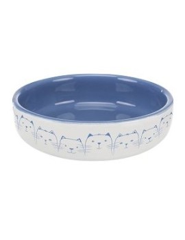 Gamelle en céramique Bleu clair/blanc