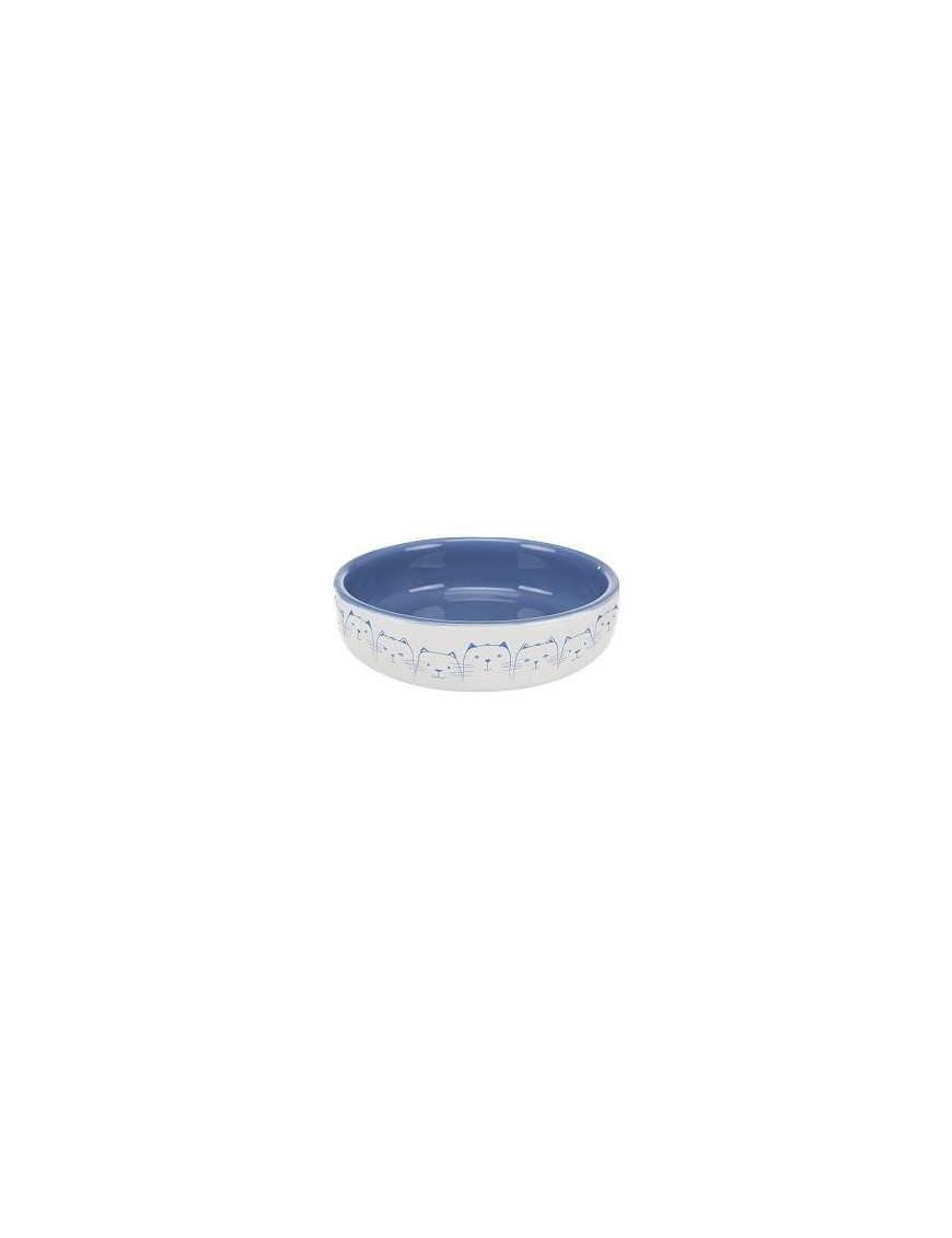 Gamelle en céramique Bleu clair/blanc