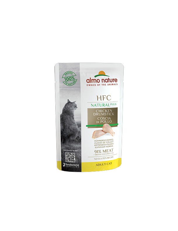Almo Natural Plus Cuisse de poulet sachet 55 g