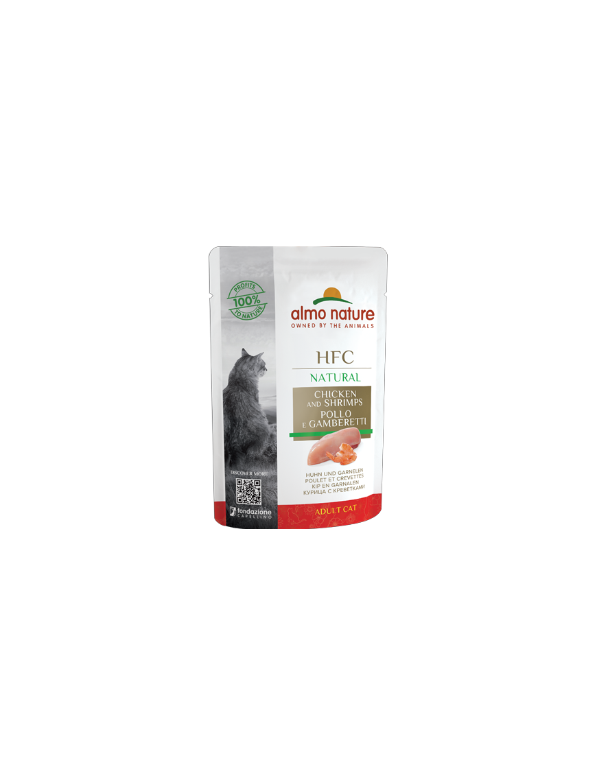 Almo Natural Poulet et crevettes sachet 55 g