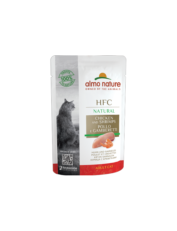 Almo Natural Poulet et crevettes sachet 55 g