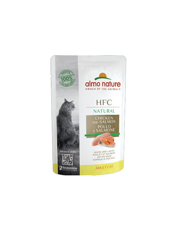 Almo Natural Poulet et saumon sachet 55 g