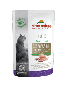Almo Natural Blanc de poulet et filet de canard sachet 55 g