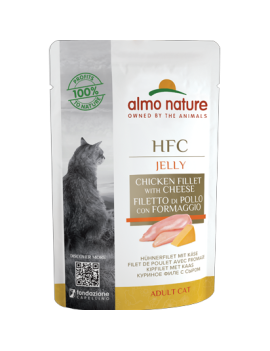 Almo Jelly Filet de poulet et fromage sachet 55 g