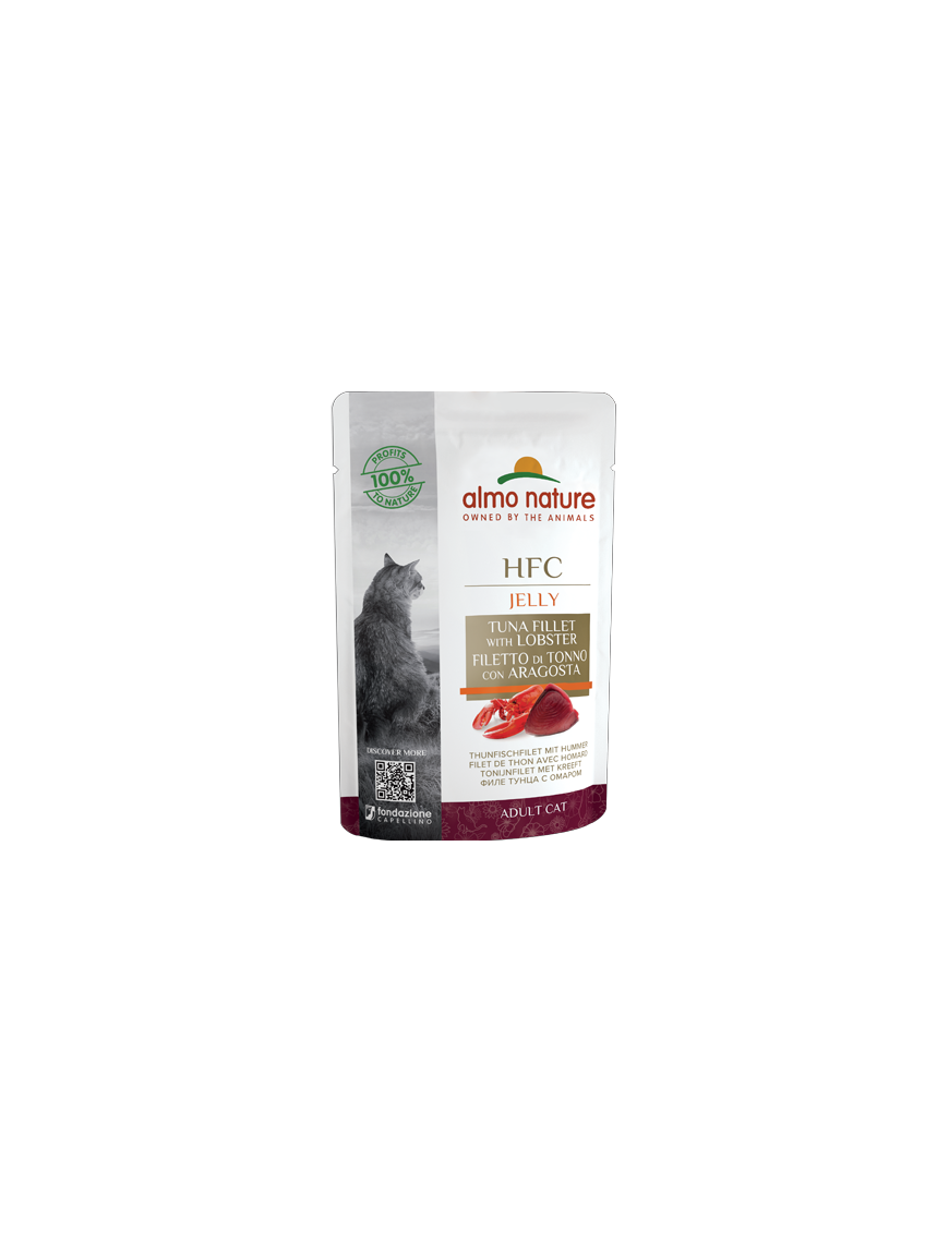 Almo Jelly Filet de thon avec homard sachet 55 g