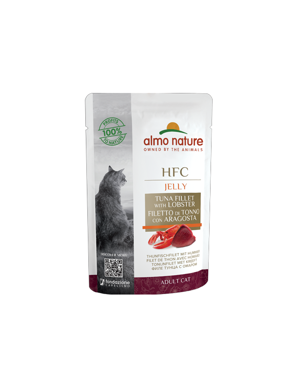 Almo Jelly Filet de thon avec homard sachet 55 g