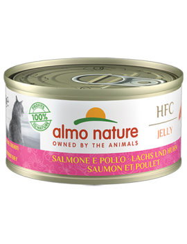 Almo Jelly Saumon et poulet boîte 70 g