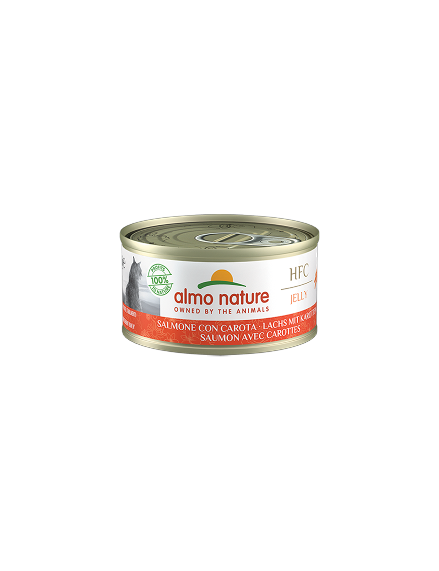 Almo Jelly Saumon avec carottes boîte 70 g