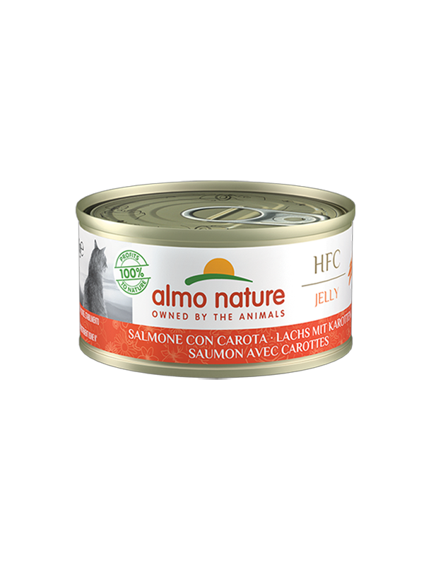 Almo Jelly Saumon avec carottes boîte 70 g