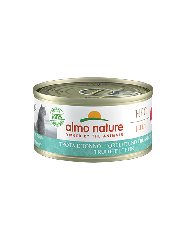 Almo Jelly Truite et thon boîte 70 g