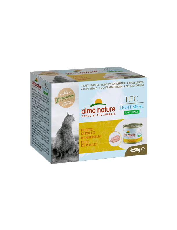 Almo Natural Light Meal Filet de poulet boîtes 4x50 g