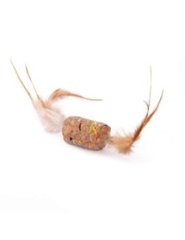 Bouchon en liège avec plumes
