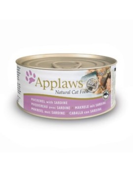 Applaws Natural Cat Maquereau avec sardines boîte 70 g