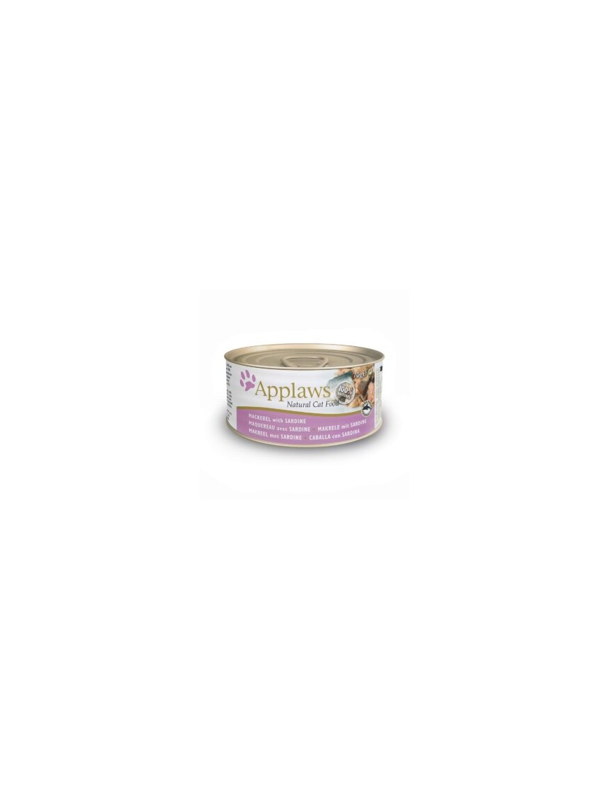 Applaws Natural Cat Maquereau avec sardines boîte 70 g