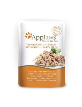 Applaws Natural Cat Poulet avec boeuf en gelée sachet 70g