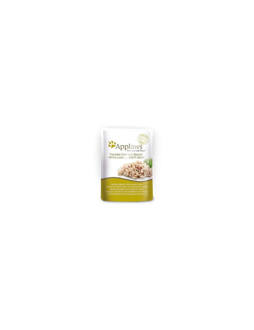 Applaws Natural Cat Blanc de poulet avec agneau en gelée sachet 70g