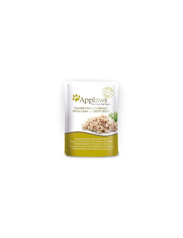 Applaws Natural Cat Blanc de poulet avec agneau en gelée sachet 70g