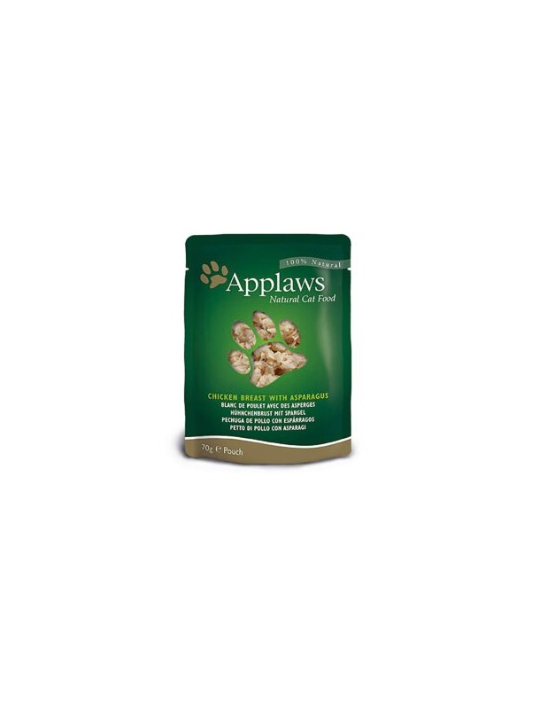 Applaws Natural Cat Blanc de poulet avec asperges sachet 70g