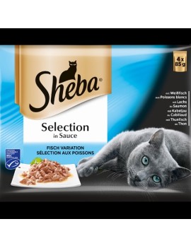 Sheba Délikatesse en sauce Poissons 4x85 g