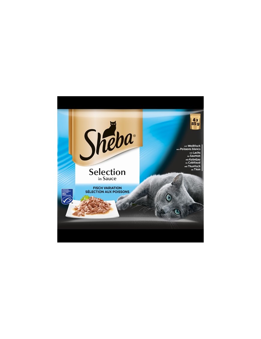 Sheba Délikatesse en sauce Poissons 4x85 g