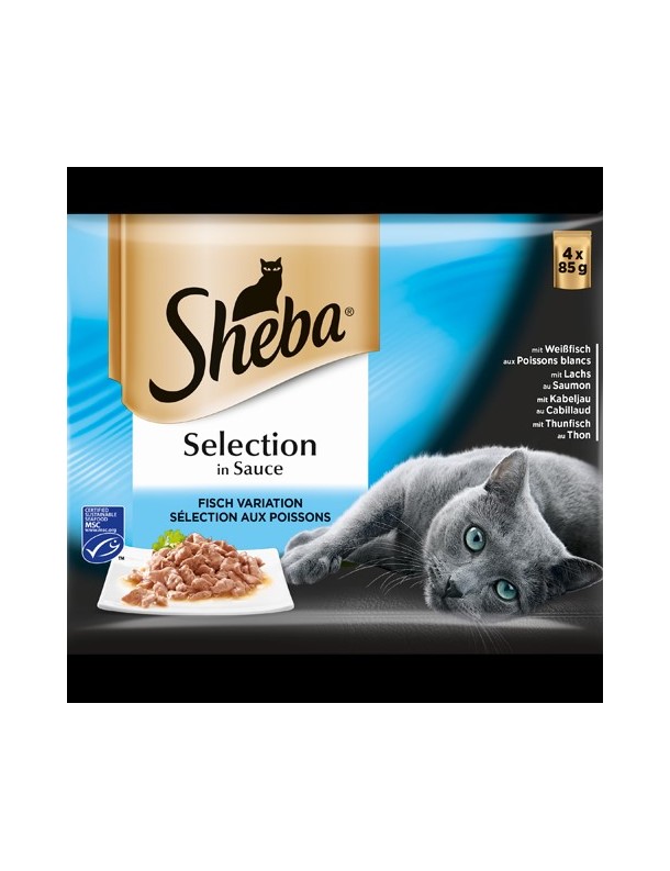 Sheba Délikatesse en sauce Poissons 4x85 g