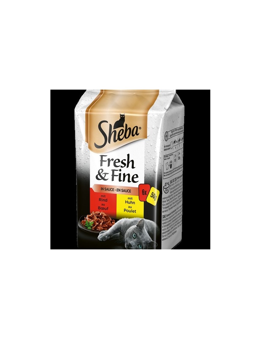 Sheba Fresh & Fine Poulet et boeuf 6x50 g