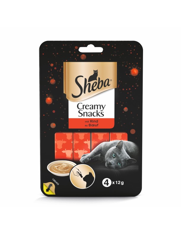 Sheba Creamy snacks Boeuf 4x12 g