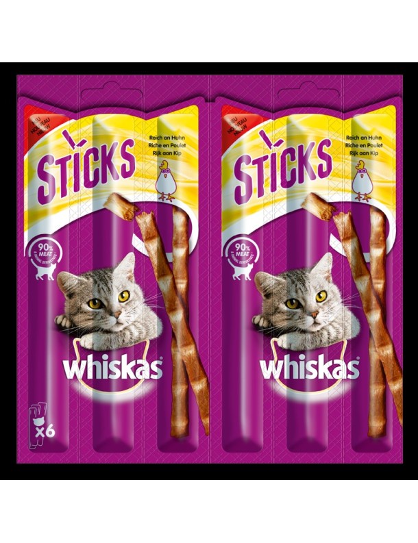Whiskas Sticks au Poulet 6x6 g