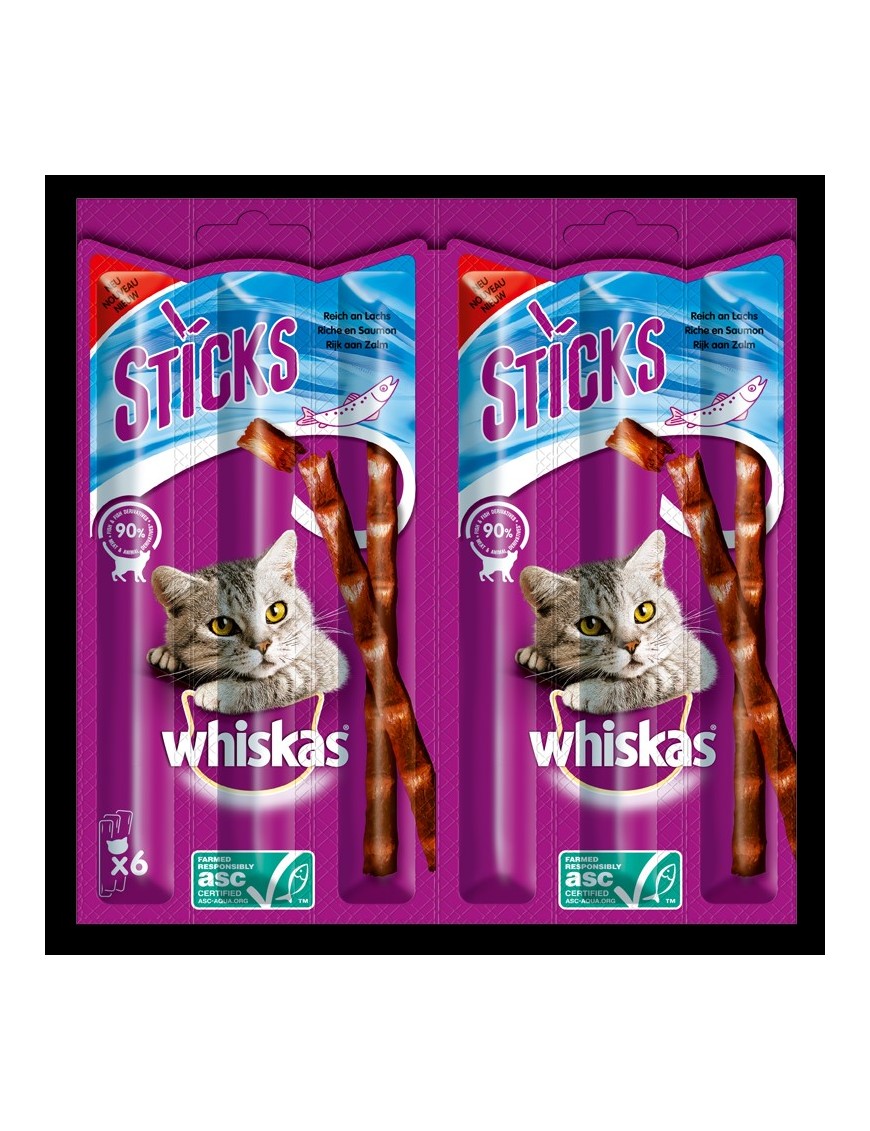 Whiskas Sticks au Saumon 6x6 g