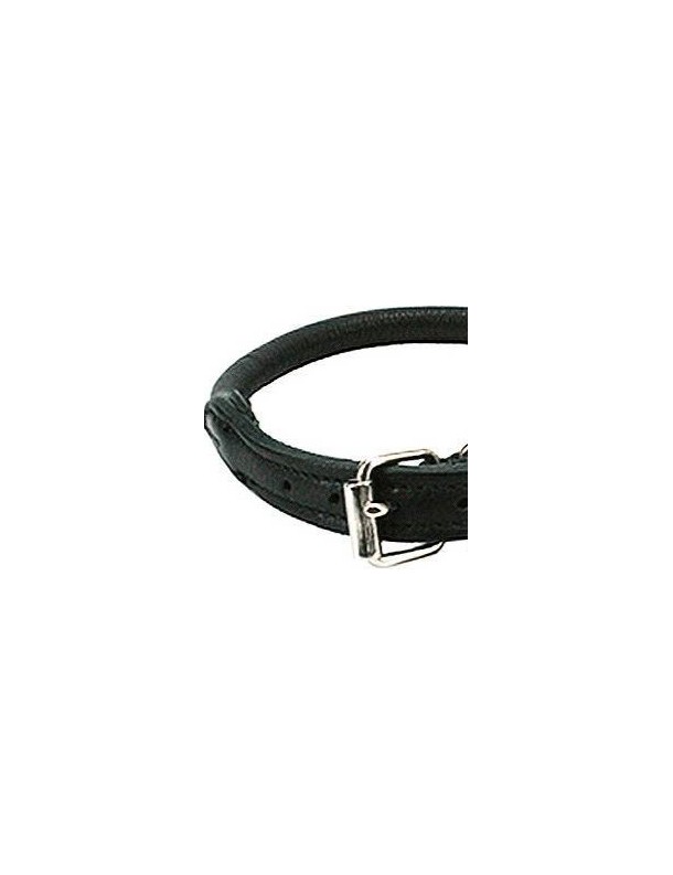 Collier souple, cousu rond, noir