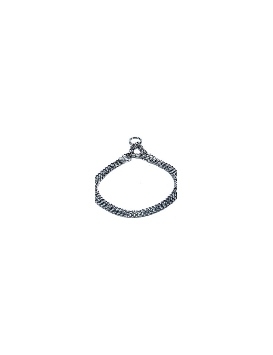 Collier chaîne semi-étrangleur, 2 rangs
