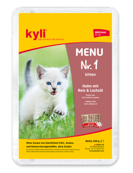 Kyli Menu no 1 Kitten Poulet & riz 100 g